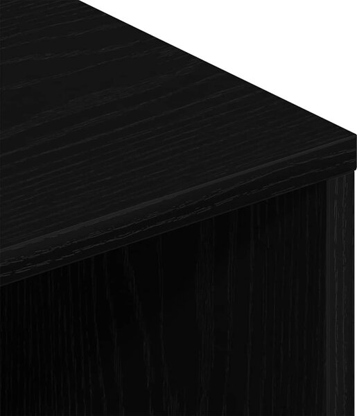 Fekete tölgy színű szerelt fa TV-szekrény 120 x 40 x 40 cm