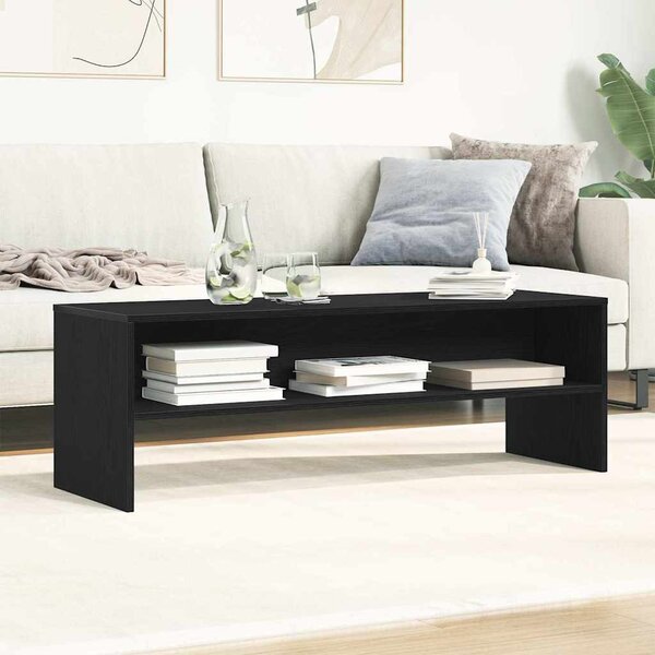 Fekete tölgy színű szerelt fa TV-szekrény 120 x 40 x 40 cm