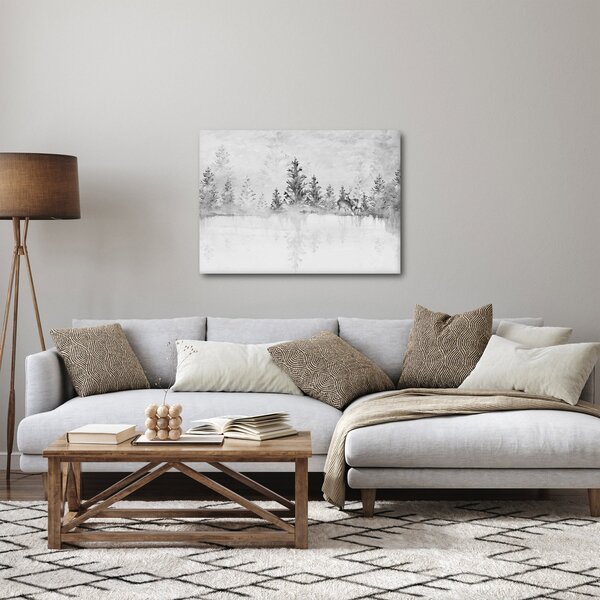 Kép - Szarvas a tónál (70x50 cm)