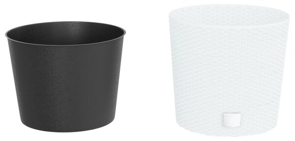 Fehér polipropilén rattan ültetvény kivehető belsővel