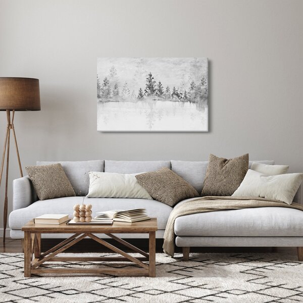 Kép - Szarvas a tónál (90x60 cm)