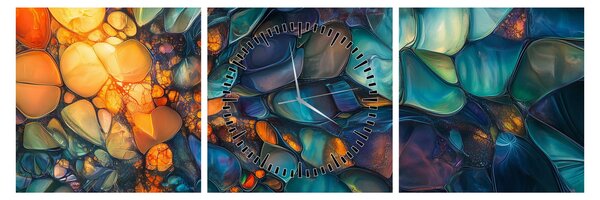 Kép - Üvegmozaik (órával) (90x30 cm)
