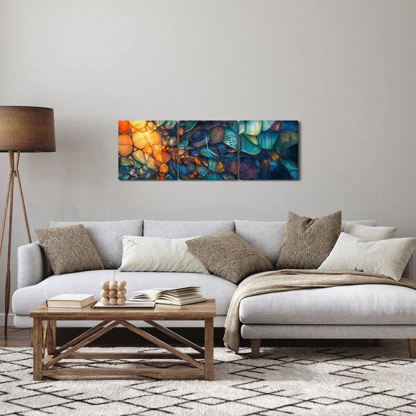 Kép - Üvegmozaik (órával) (90x30 cm)