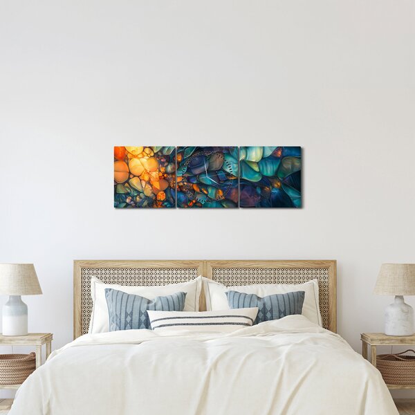 Kép - Üvegmozaik (órával) (90x30 cm)