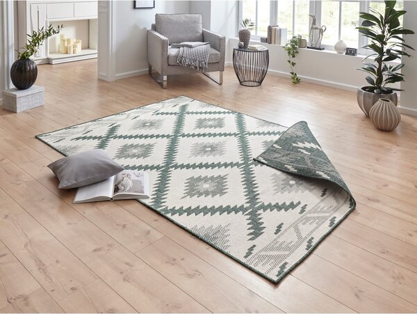 Malibu zöld-krémszínű kültéri szőnyeg, 150 x 80 cm - NORTHRUGS