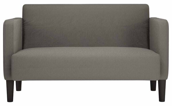Világosszürke kordbársony szövet loveseat kanapé 109 cm