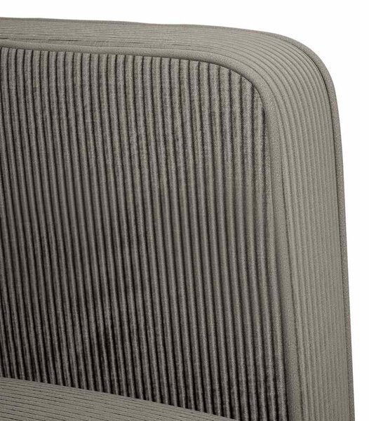 Világosszürke kordbársony szövet loveseat kanapé 109 cm