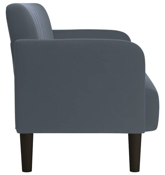 Sötétszürke bársony loveseat kanapé 109 cm