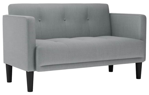 Világosszürke szövet loveseat kanapé 111 cm