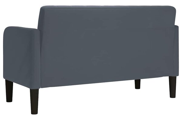 Sötétszürke bársony loveseat kanapé 109 cm
