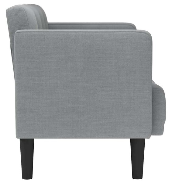Világosszürke szövet loveseat kanapé 111 cm