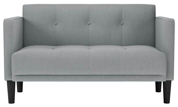 Világosszürke szövet loveseat kanapé 111 cm