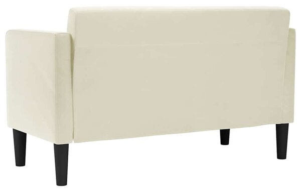 Krém bársony loveseat kanapé 111 cm