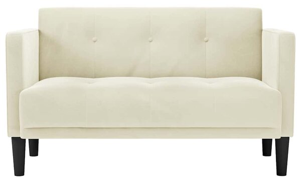 Krém bársony loveseat kanapé 111 cm