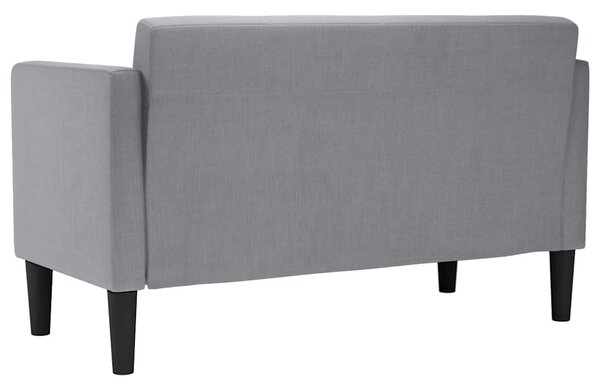 Világosszürke szövet loveseat kanapé 111 cm