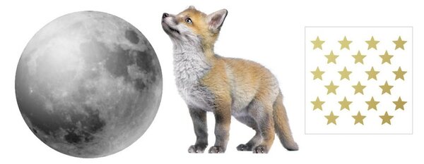 Little Fox And His Friend The Moon falmatrica szett - Dekornik
