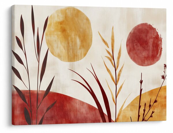 Kép - Növények és körök (70x50 cm)