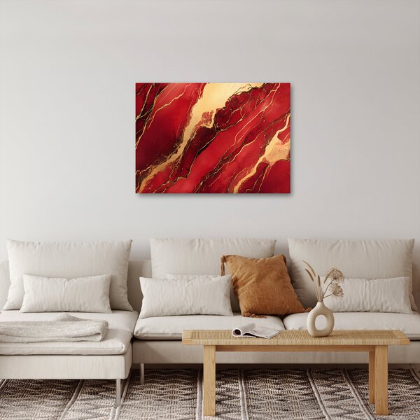 Kép - Vörös-arany márvány (70x50 cm)
