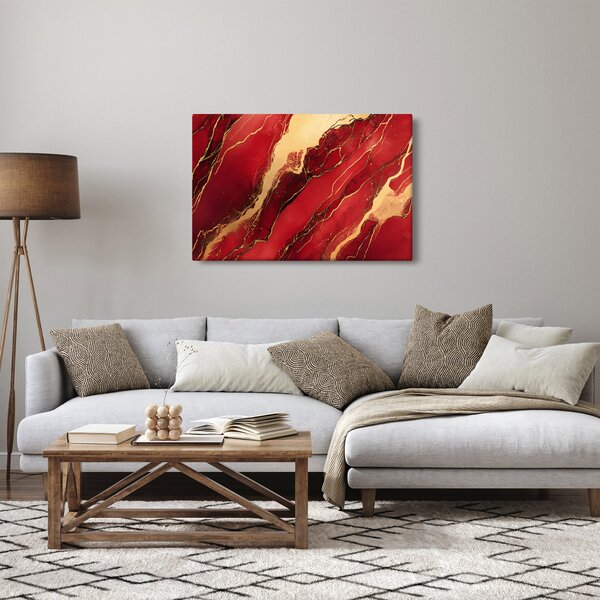 Kép - Vörös-arany márvány (90x60 cm)