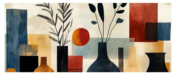 Kép - Kubista vázák (120x50 cm)