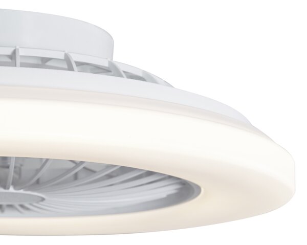Mennyezeti ventilátor fehér 48,5 cm LED-del, Kelvinben dimmelhető, távirányítóval - Clemo
