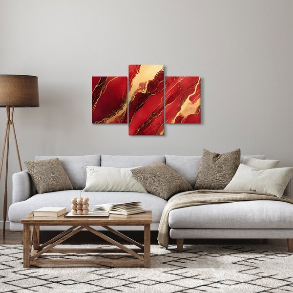 Kép - Vörös-arany márvány (90x60 cm)