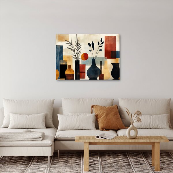 Kép - Kubista vázák (70x50 cm)