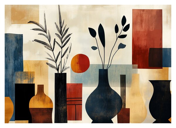 Kép - Kubista vázák (70x50 cm)