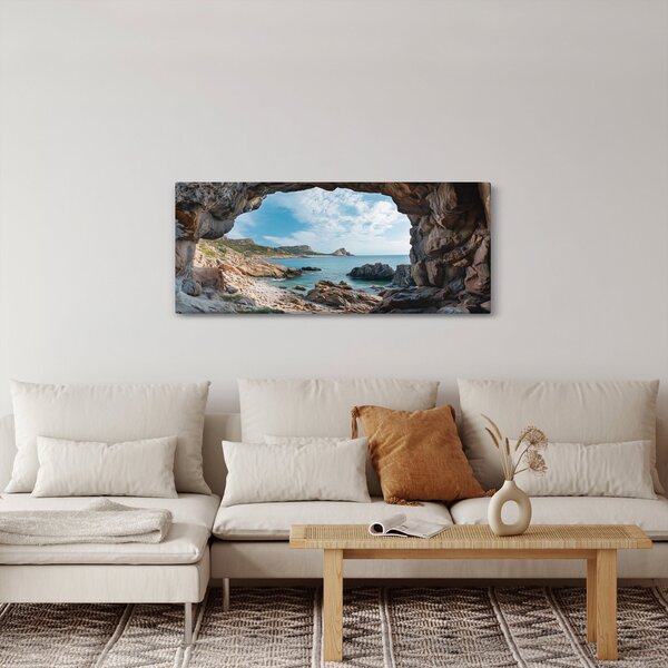 Kép - Barlang a tenger mellett (120x50 cm)