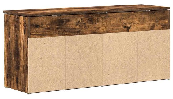 Füstös tölgy színű szerelt fa cipőpolc 102x30,5x45 cm