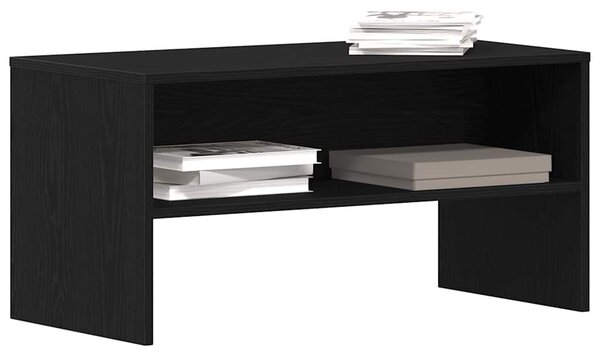 Fekete tölgy színű szerelt fa TV-szekrény 80 x 40 x 40 cm