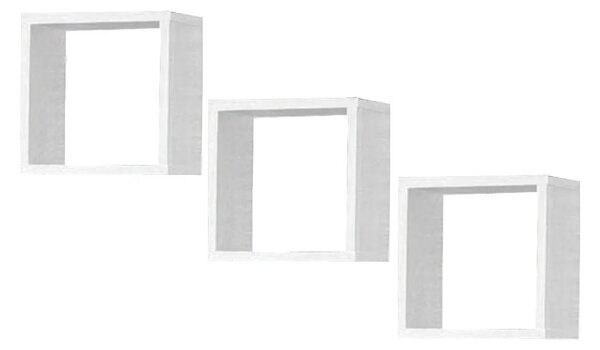 3 darabos függesztett polc YMARIN - fehér