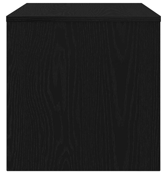 Fekete tölgy színű szerelt fa TV-szekrény 80 x 40 x 40 cm