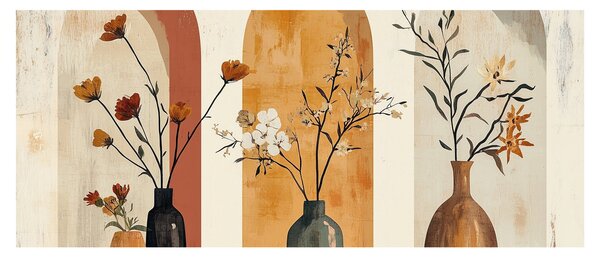 Kép - Vázák boltívekben (120x50 cm)