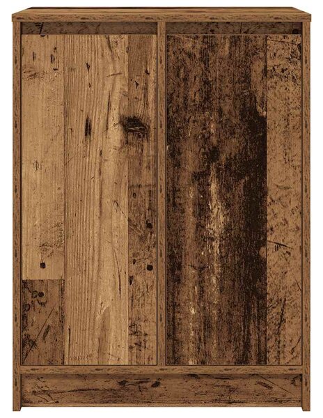 Antik fa színű szerelt fa cipőszekrény 57x34x76 cm