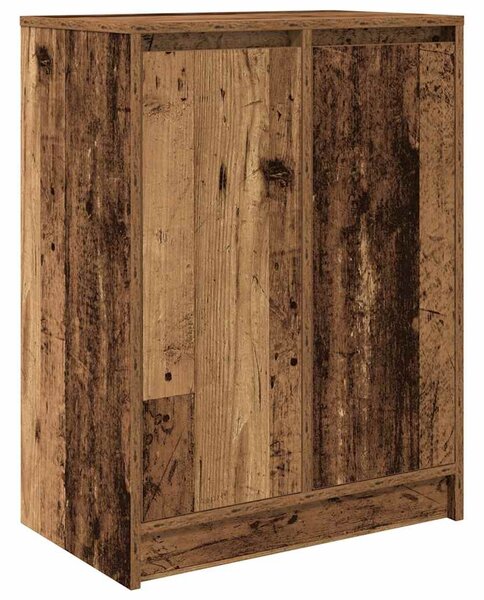 Antik fa színű szerelt fa cipőszekrény 57x34x76 cm