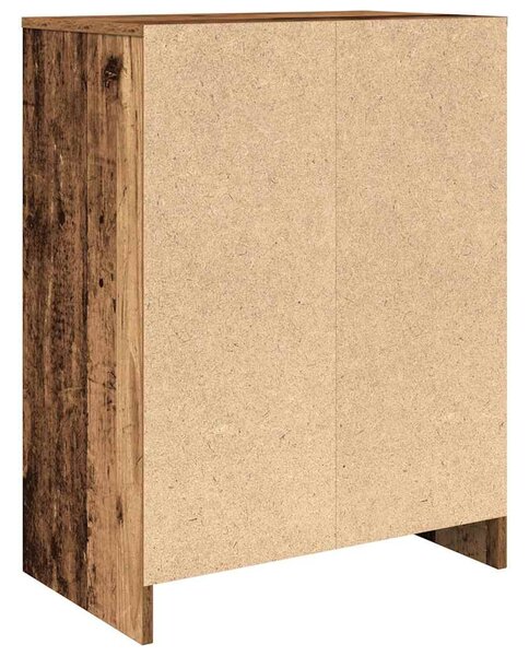Antik fa színű szerelt fa cipőszekrény 57x34x76 cm