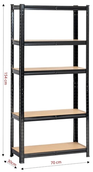 Fém háztartási polc 70 cm QARIAN - fekete