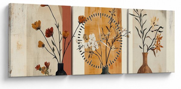 Kép - Vázák boltívekben (órával) (90x30 cm)
