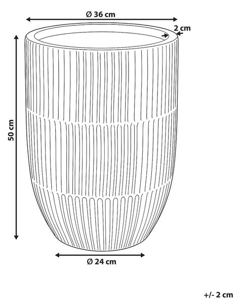 Virágcserép POROS 36 cm Világosbézs