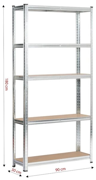 Háztartási polc 90 cm QARIAN - ezüst