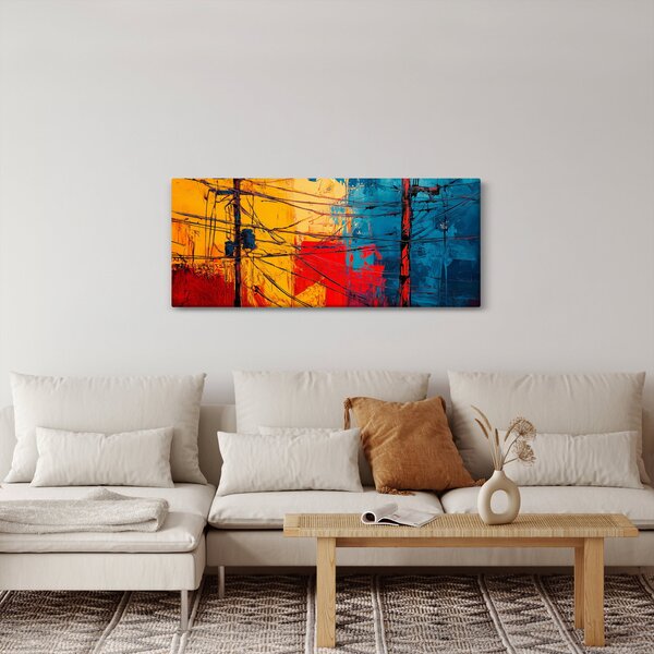 Kép - Absztrakt elektromos vezetékek (120x50 cm)