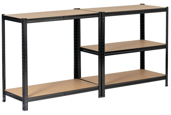 Fém polckészlet otthonra 90 cm QARIAN - fekete