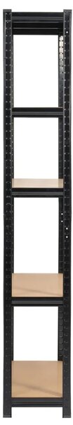 Fém polckészlet otthonra 90 cm QARIAN - fekete