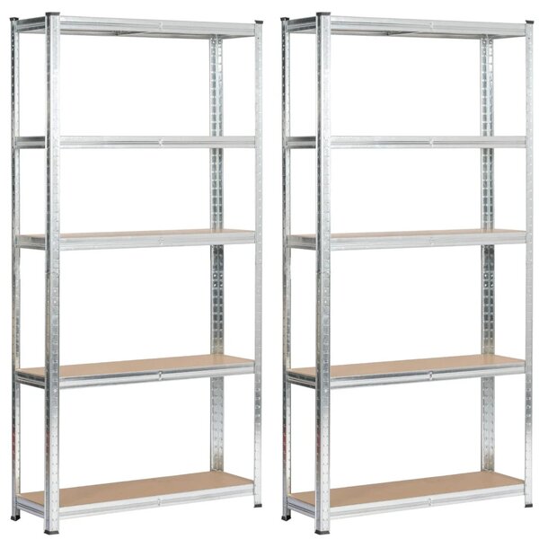 Fém polckészlet otthonra 90 cm QARIAN - ezüst