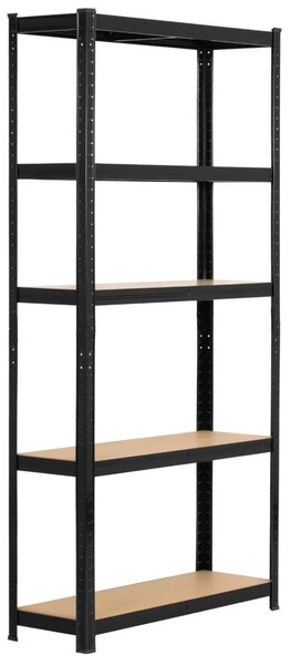 Fém polckészlet otthonra 90 cm QARIAN - fekete