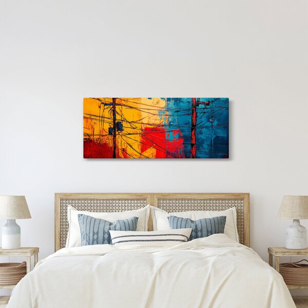 Kép - Absztrakt elektromos vezetékek (120x50 cm)