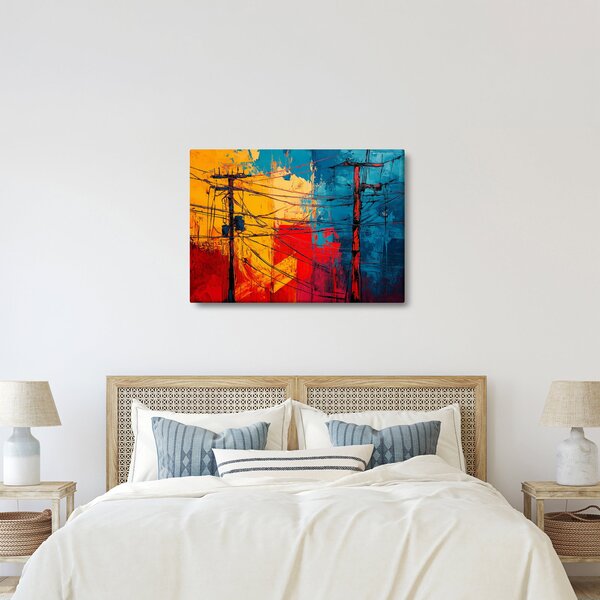 Kép - Absztrakt elektromos vezetékek (70x50 cm)