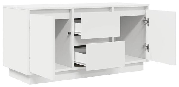 Fehér TV-szekrény LED-lámpákkal 100x41x50 cm