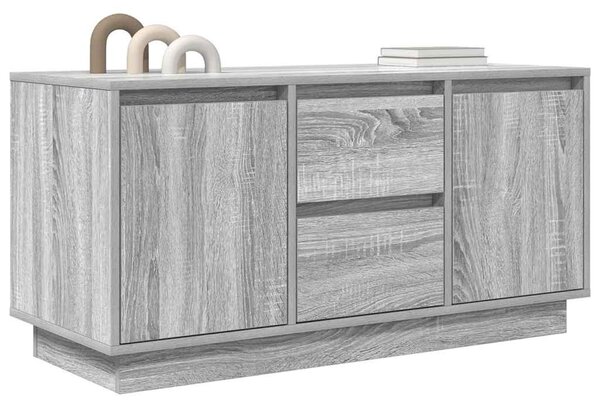 Szürke sonoma színű TV-szekrény LED-lámpákkal 100x41x50 cm